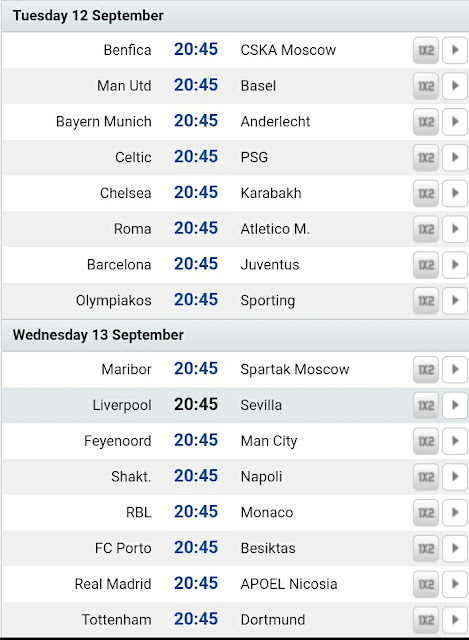 Jadual dan Keputusan UEFA Champions League 2017/18