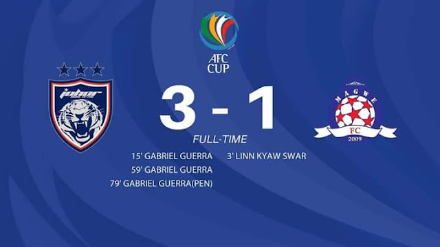 Highlight JDT vs Magwe FC 3-1 AFC Cup - Hatrik Guerra Bantu JDT Layak Separuh Akhir Zon Asean!